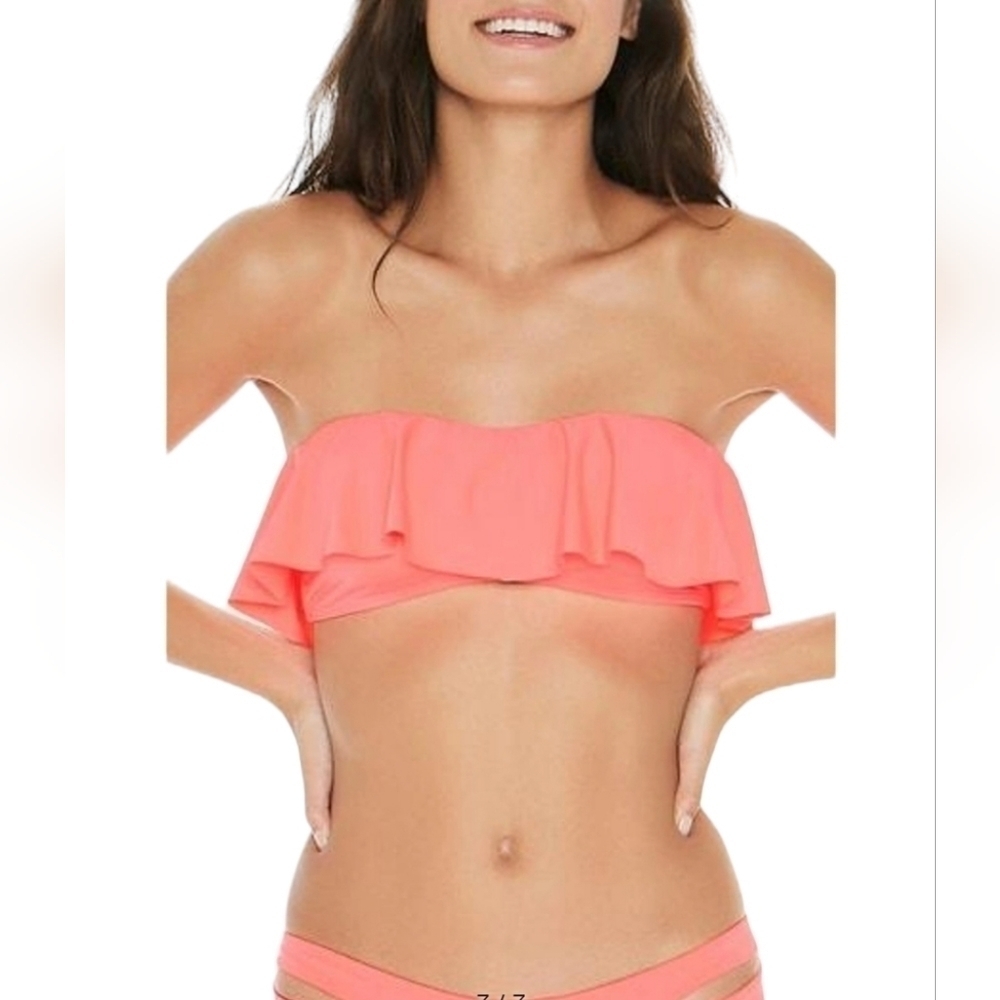 L*Space Lynn Tube Top in Neon Coral - Picture 2 of 12